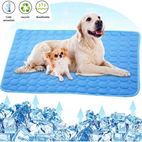 Dog Cooling Mat Summer Pad Mat For Dogs Cat Breathable Blanket Cat Ice Pads Washable Sofa Breathable Pet Dog Bed Pet Mat