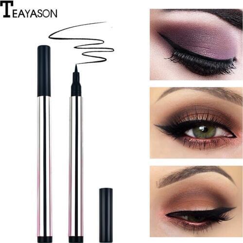 Teayason cheap eyeliner pencil cool black color One stroke shaping long lasting waterproof quick dry liquid eyeliner pen AM101