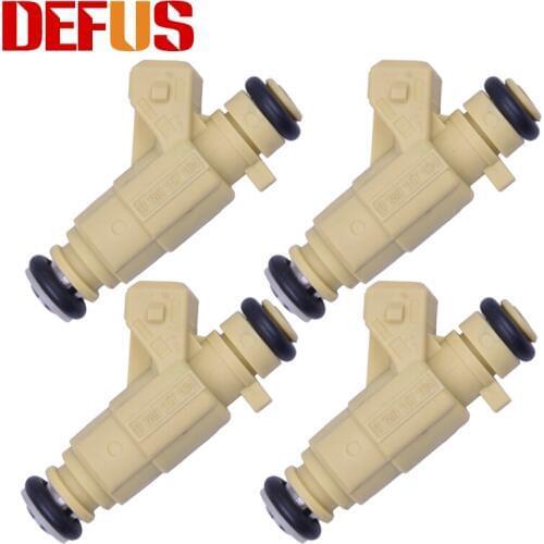 DEFUS New Arrival 4X Fuel Injector OEM 0280157104 Bico Injetor For Chevrolet Agile Celta Cobalt Prisma Montana 1.4L Mercado Auto