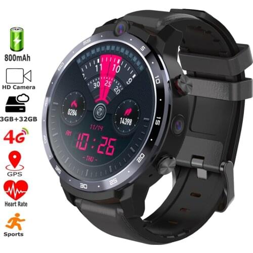 Smart Watch 4GB RAM 64GB ROM 2G/3G/4G Network Quadcore 900mAh Battery Free Power Bank 8MP Dual Cameras GPS Men Sports Smartwatch