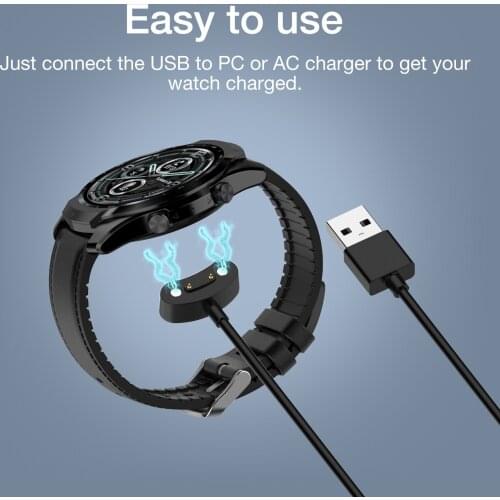 USB Charging Watch Cable Cord Dock For Tic Watch Pro3 LTE Magnetic Charger Adapter Smart Watch Accessories For Tic Watch Admired