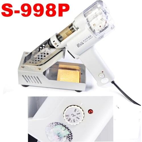 S-998P 997PUpgraded version PN-998P 100W double suction pump vacuum electric vacuum pump gun desoldering welding gun 220V 110V