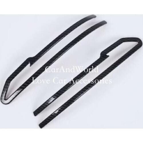 For 2014-2018 Nissan X-Trail Rogue/T32 Side Door Rear View Mirror Strips Trim Cover Garnish Carbon Fibre Car-Styling Accessories