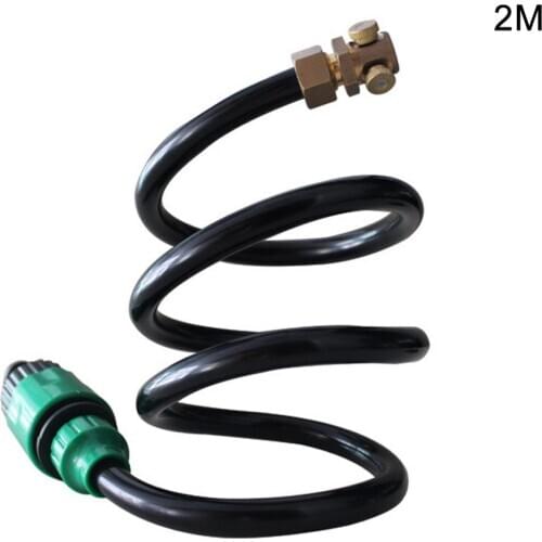 1M/2M Portable Hose Mist Stand Brass Nozzle Flower-shaped Spraying Head Flexible Spray Hose Outdoor Misting System