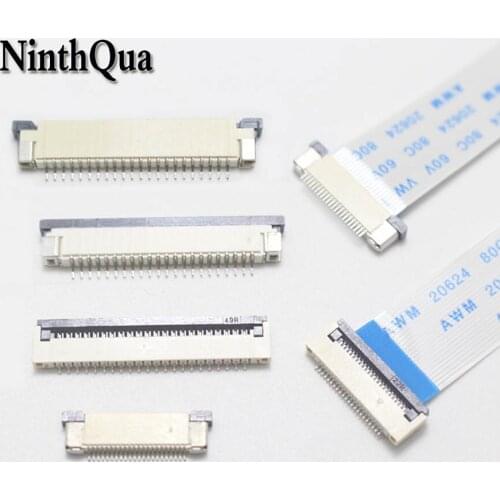 1pcs 22Pin 50/80/100/150/200/250/300mm FFC Cable 0.5MM / 1.0mm 22P Clamshell Drawer Up Down Contact FPC Connector socket