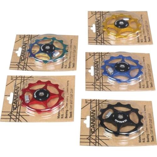 2pcs 5 Color Guide wheel 11T 13T Bicycles Rear Derailleur MTB Mountain Road Bikes Steel Bearing Pulley Jockey Wheel