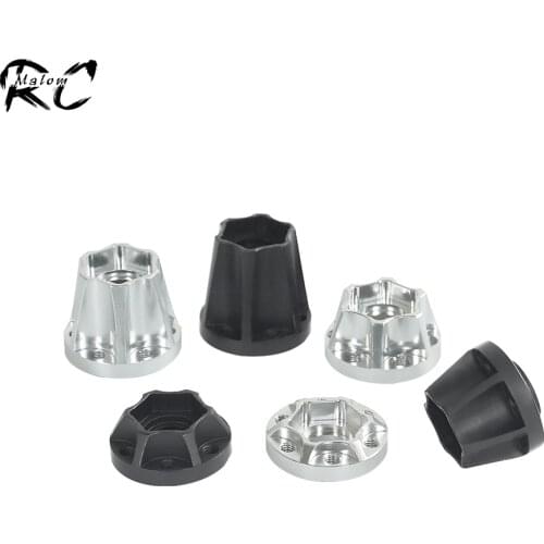 2Pcs Aluminum 12mm Hex Hub Wheel Widen Adapter for 6 Hole 1.9 2.2 inch Wheel Rim Traxxas TRX4 TRX-6 Axial RR10 Yeti Wraith 90056