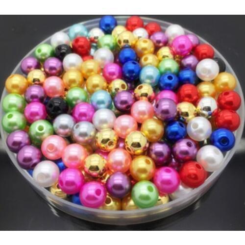 2019 Limited Hot Sale Shape Charm Beads For Jewelry Making 200-60pcs Pearl Mixed Round 8mm Gasket 4mm / 6mm Nxet17