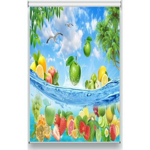 3D Photo roller blinds White cloud fruit coco blinds for room window customized size 2019 window Decoration