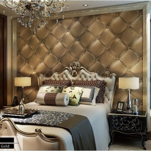 3d papel de parede flocking soft roll gold wallpaper rolls for bedding room 3d vinyl wallpaper background 3d wallcoverings