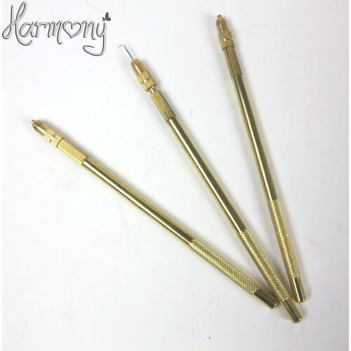 5 pieces Bronze Lace Wig Ventilating Holder and Needle-make or repair your own lace wig easy to use