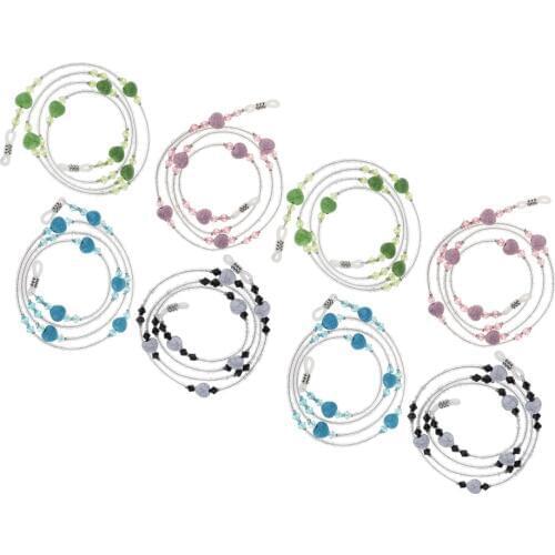 8xHeart Shaped Eyeglass Chain for Sunglasses Eyewear,Reading Glasses Strap