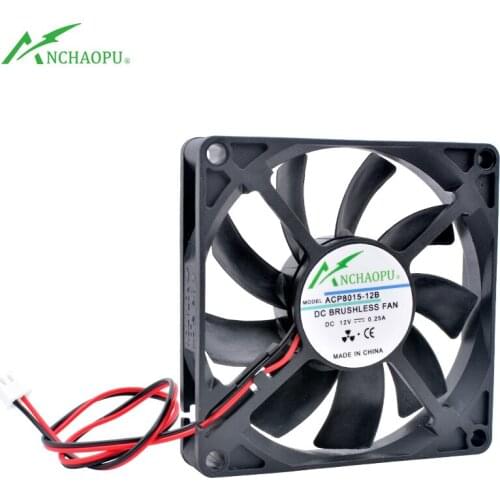 ACP8015 8cm 80mm fan 80x80x15mm DC5V 12V 24V 2pin cooling fan for router chassis power supply charger inverter