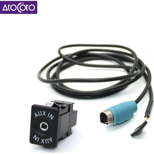 Car Radio 236B AUX-IN 3.5mm AUX Switch Cable Audio Adapter for Alpine KCE-422I KCE236B Headunit Changer Input Plug Wire Harness