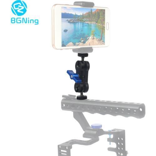 BGNING Multi-Function Dual Ball Head Hot Shoe 1/4" Tripod Magic Arm Mount Adapter DSLR Camera Accessory for Monitor LED Light