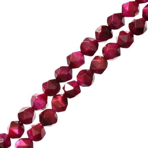 Natural 8mm Rose Tiger Stone Faceted Stone Beads Making jewelry Accessories 14inch Suitable For Ladies Girls H777