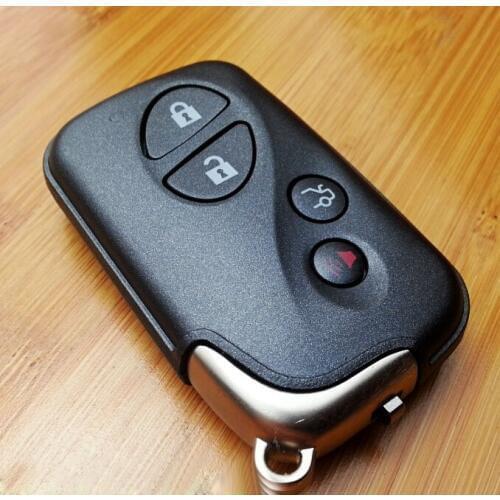 Keyless Entry 4 Buttons Smart Card Key Shell Case For Lexus ES350 LS460 GS350 IS RX SC With Emergency Key Blade Fob Key Cover