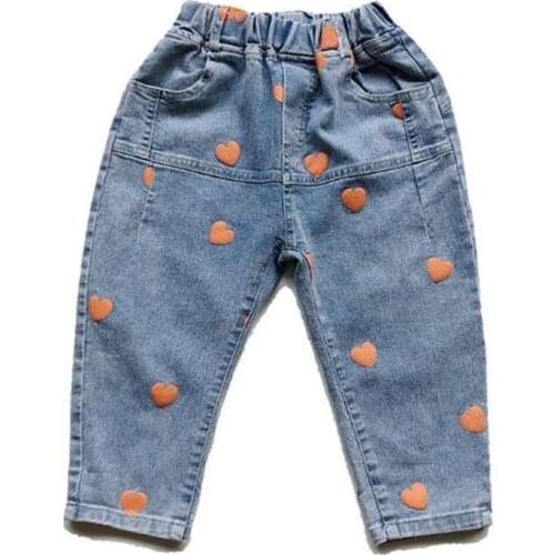 Childrens Pants 2020 New Spring Childrens Clothing Girls Jeans Baby Casual Korean Style Trendy Childrens Pants Autumn