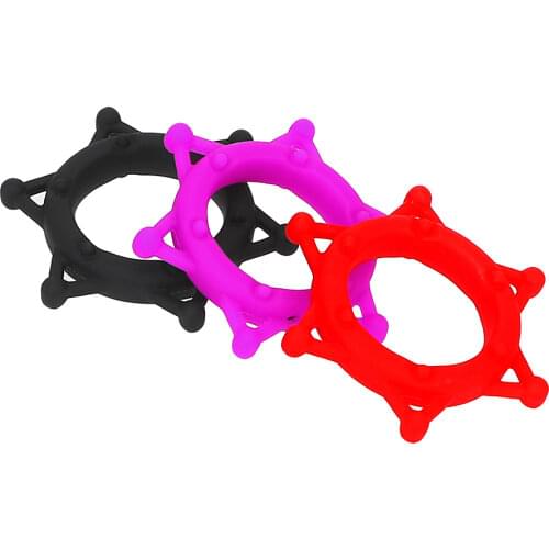 IKOKY Silicone Dildo Extender Cock Ring Delay Ejaculation Elasticity Penis Ring Male Masturbation Sex Toys for Men