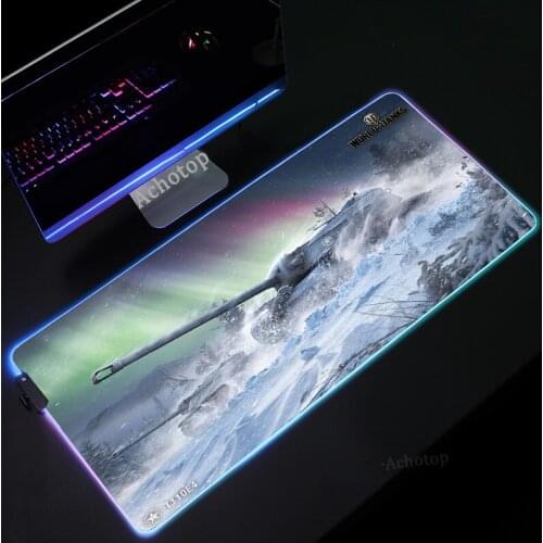 World of Tanks Gamer Mousepad RGB Backlit Mause Large for Desk Keyboard LED Mice Mat Cable Gaming Mousepad Speed Led KeyboardMat