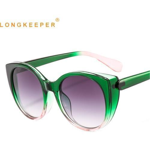 Luxury Oversized Cat Eye Sunglasses Women 2020 Plastic Female Big Frame Gradient Sun Glasses Vintage UV400 gafas de sol mujer