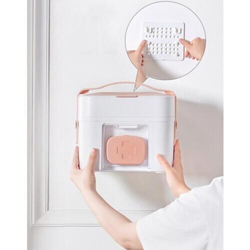 Medical box home multi-layer wall hanging medical box extra large outpatient medical box childrens home emergency medicine stor