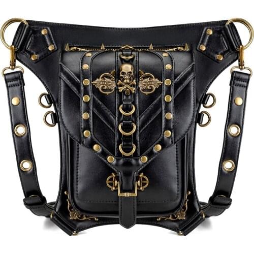 Moto Biker Men Top Leather Waists Bag Male Casual Travel Artificial Leather Chest Bags Sling Fanny Pack Boy Fanny Messenger Bags