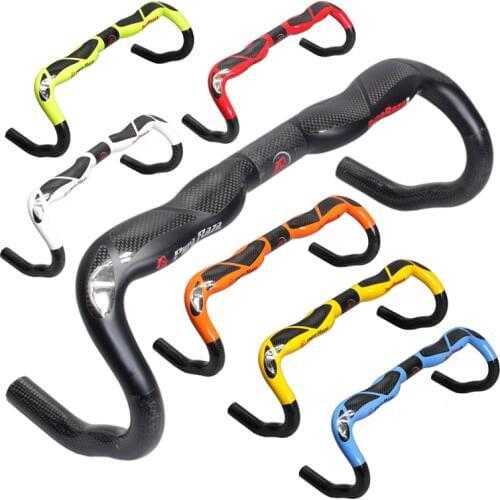 New Carbon Fiber Style Full Bar Bent 400/420 / 440mm * 31.8 m Carbon Road Handlebar Carbon Handlebar MTB Bike Parts