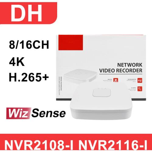Dahua NVR 8CH 16CH 4K NVR2108-I NVR2116-I WizSense Network Video Recorder Remote view Surveillance System NVR2108-4KS2
