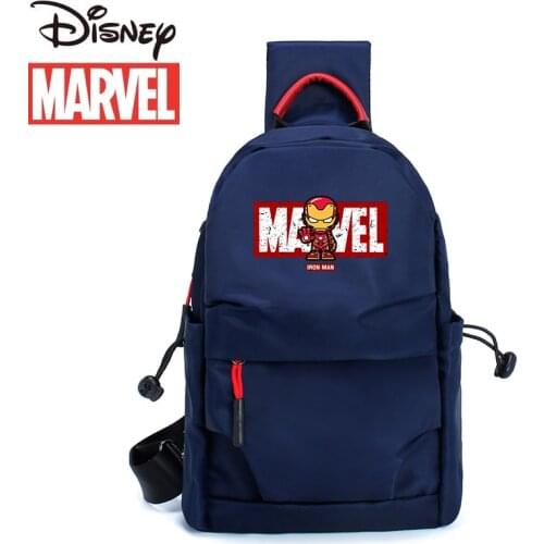 Disney Marvel Iron Man Youth Chest Bag Mens Bag Personality Shoulder Bag Sports and Leisure Multifunctional Lady Messenger Bag