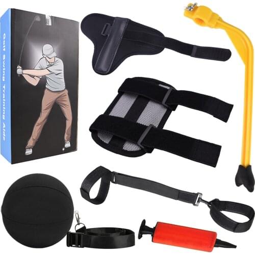 Golf Swing Training Aids Arm Band, Elbow Correction, Wrist Hinge Trainer, Wrist Brace Band, Leg Rod Corrector,Swing Trainer Band