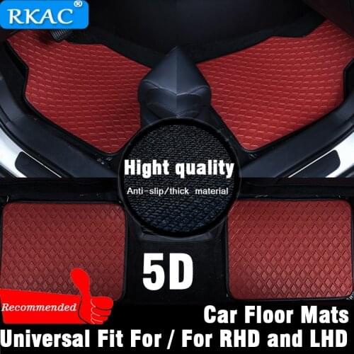 5D RHD LHD UNIVERSAL FIT FOR Car Floor Mats Carpet universal fit for peugeot 307 sw 308 107 206 207 301 407 408 508 2008 4008