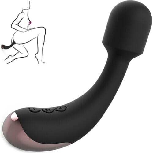 10 Speed Oral Clit Vibrators USB Charge Av Magic Wand Vibrator Anal Massager Adult Sex Toys for Women Safe Silicone Sex Products
