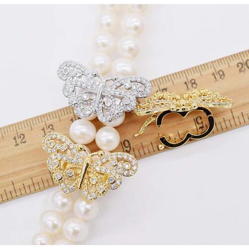 Butterfly zircon 30mm Jewelry Clasp for making jewelry necklace DIY string wholesale hook FPPJ FPPJ