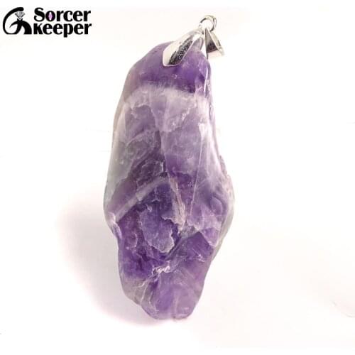 Womens Collares Gem Natural Amethysts Stone Pendant Necklace Quartz Purple Crystal Jewelry Loves Gift For Girlfriend AA784