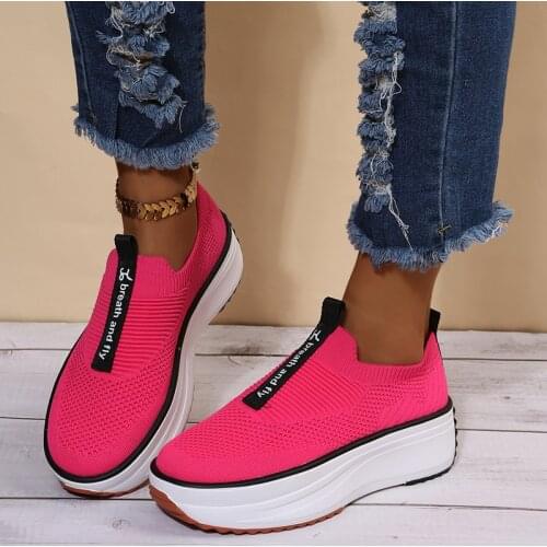 2021 Hot Flock New High Heel Lady Casual Black/ 3CM Women Sneakers Leisure Platform Shoes Breathable Height Increasing Shoes
