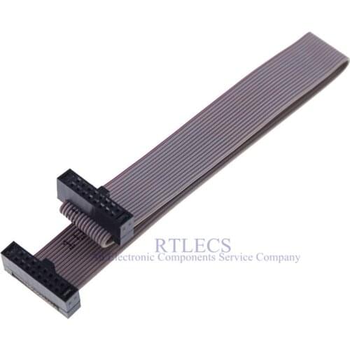 20pcs 1.27 mm IDC Socket Extension Flat Ribbon Cable 16 Pin 50 60 70 80 90 100 120 150 200 250 300 350 400 mm ISP JTAG DAP AVR