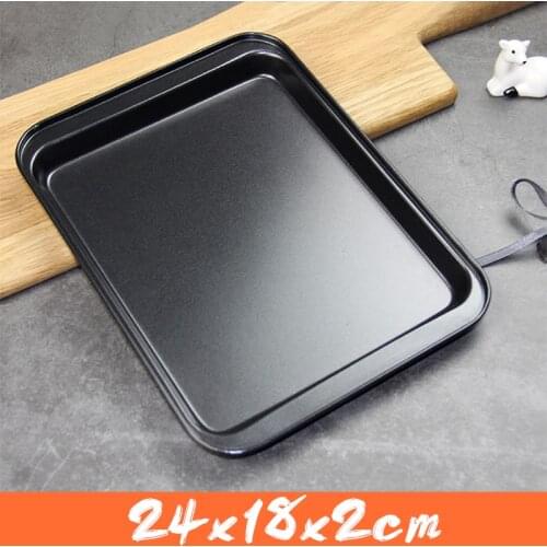 24cm Non-Stick Square Baking Pan Loaf Toast Mould Carbon Steel Bread Biscuits Baking Tray Cake Mould Durable Kitchen Baking Tool