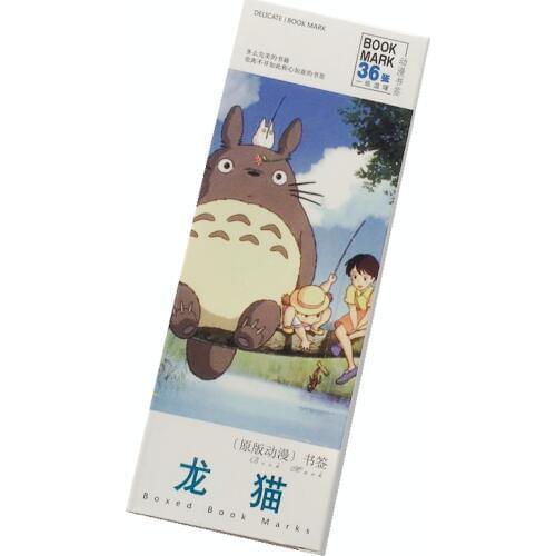 36 Pcs/Set Anime Miyazaki Hayao Totoro Paper Bookmark Stationery Bookmarks Book Holder Message Card Gift Stationery