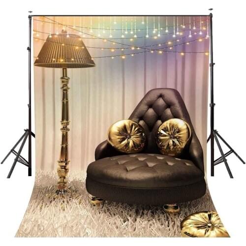 5x7ft Homey Scene Backdrop Floor Lamp and Sofa Photography Background
