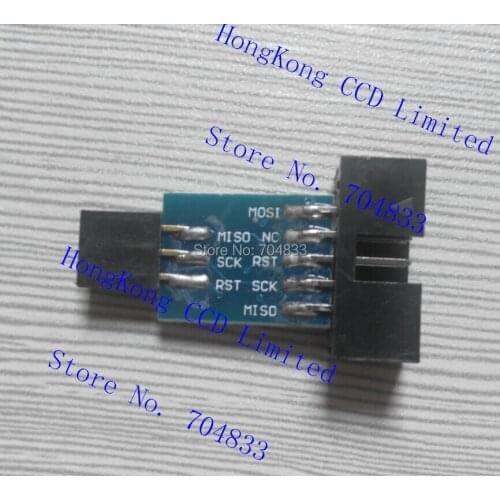For USBASP STK500 10PIN to 6PIN adapter plate
