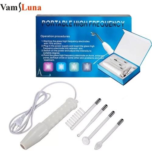 Vamsluna High Frequency Facial Machine Electrode Glass Tube Acne Wand Skin Care Spot Acne Remover Professional Facial Spa Beauty