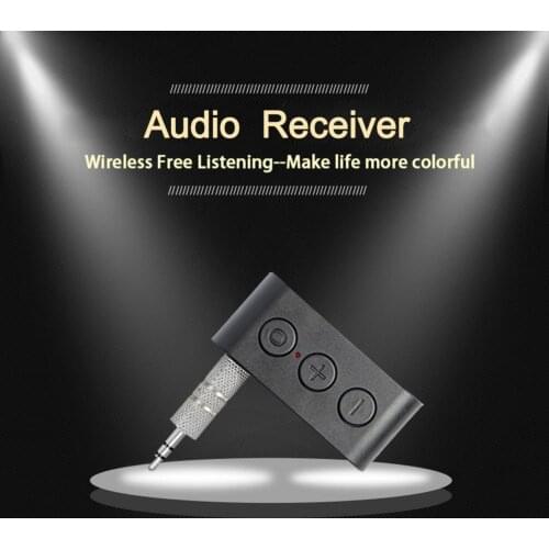 Audio Adapter Portable Hands-free Call Mini Wireless Bluetooth 5.0 Receiver for Car