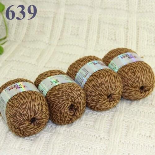 Free Shipping 4X50g balls High quality 100% pure cashmere luxury warm soft hand knitting yarn Khaki Beige 233-639-4