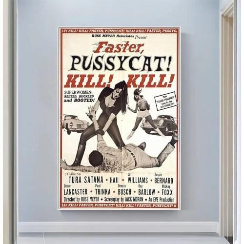 CP1145 Faster, Pussycat! Kill! Kill! Classic Hot Movie Print Silk Fabric Poster Indoor Wall Art Decor Gift