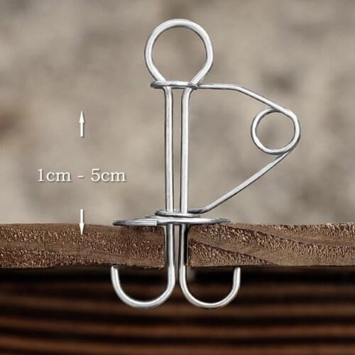 Stainless Steel Tent Rope Tensioners Double Ring Design Stong Torsion Ground Nail Outdoor Camp Tent Rope Spring Buckle