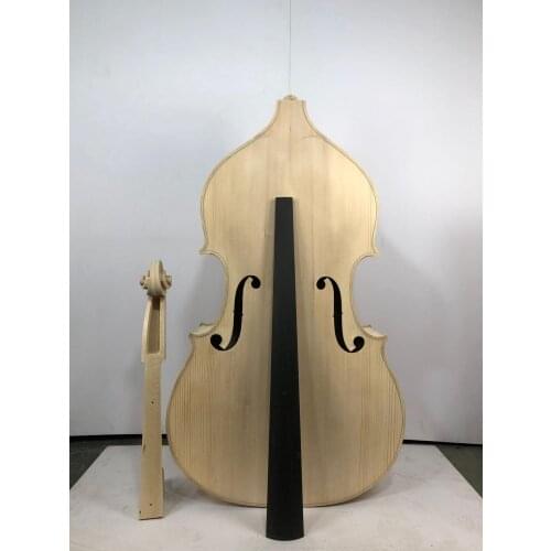 Ebony without coloring, hand carved white / unfinished 3 / 4 upright bass, solid wood and European Maple semi-finished products