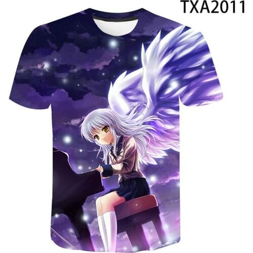 Anime 3D Print Angel Beats Cosplay T Shirt Men Women Children AngelBeats Nakamura Yuri Cartoon T-shirt Fashion Boy Girl Kids Tee