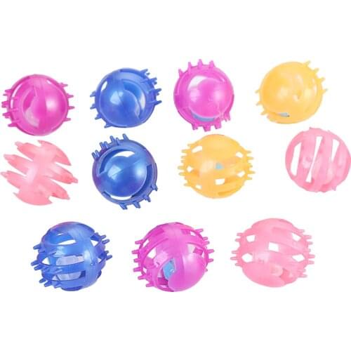 1pc New Interactive Pet Supplies Playing Chewing Throwing Hollowed Bell Toys for Cat Teaser Kitten Training Scratch Rattle Ball