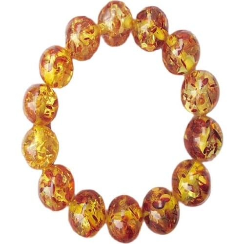 Chinese Amber beeswax bangle Elastic Bracelet Woman bangle